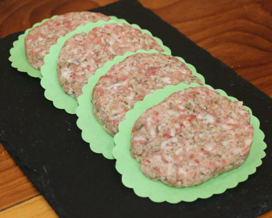 Shop made Pork and Apple Burger